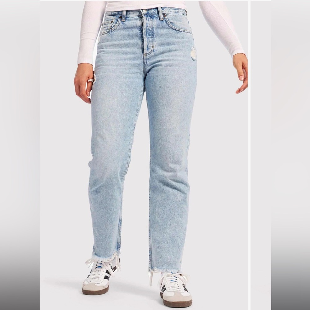 nuuds Sky Blue Straight Leg Jeans